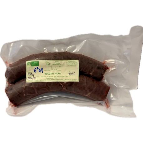 Boudin noir bio 2 pièces 300g env.
